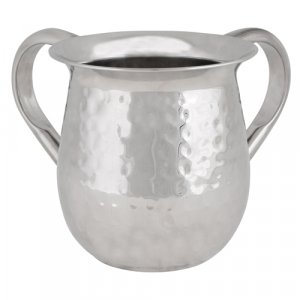 Hammered Stainless Steel Netilat Yadayim Wash Cup