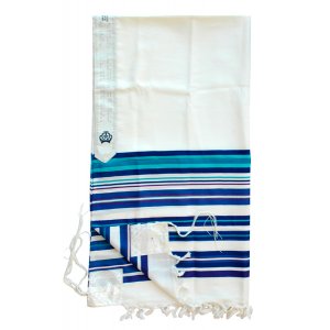 Bnei Ohr Josephs Coat Tallit Blue Colors by Talitnia