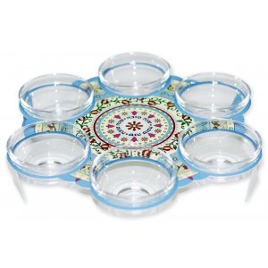 Rosh Hashana Special Foods Dish, Colorful Pomegranate Design - Dorit Judaica