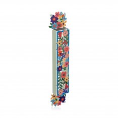 Acrylic Mezuzah Case, Pastel Floral Design - Dorit Judaica