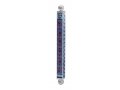 Aluminum Mezuzah Case Blue and Red Pomegranate Design - Dorit Judaica