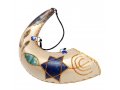 Anointing Rams Horn Shofar with Painted Fish Design