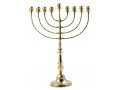 Bronze-Gold Hanukkah Menorah with pomegranate Design Cups, Tall - 24 Inches