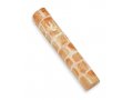 Brown and White Jerusalem Stone Mezuzah Case with Western Wall Image - 4.3