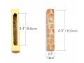 Brown and White Jerusalem Stone Mezuzah Case with Western Wall Image - 4.3