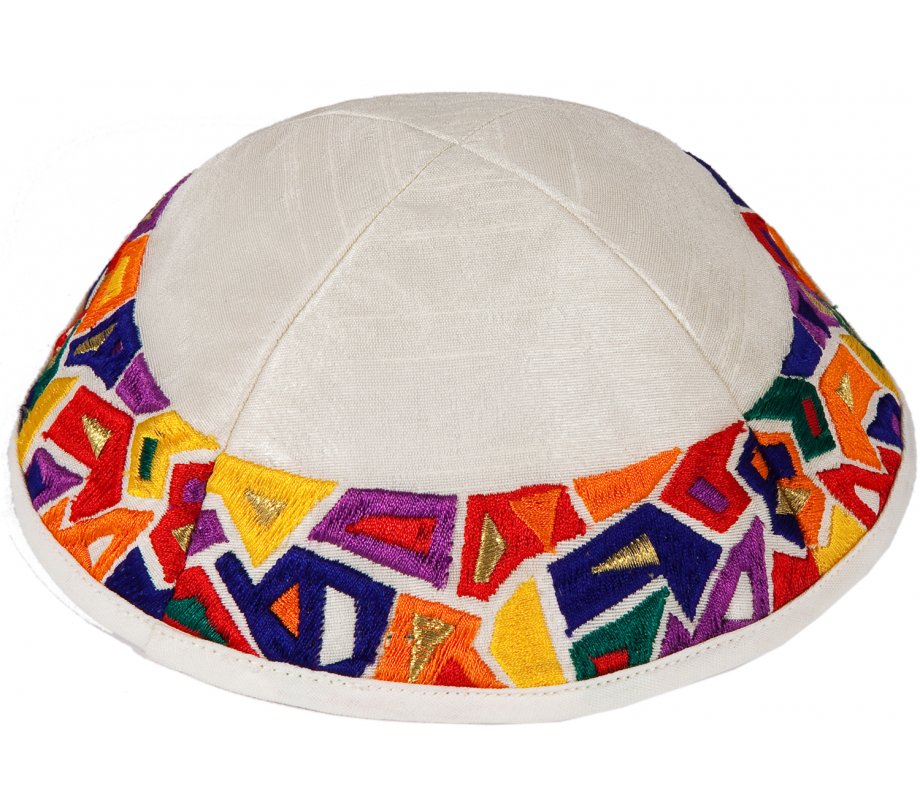 Colorful Stripes and Mosaic Star of David Tallit Set - Yair Emanuel