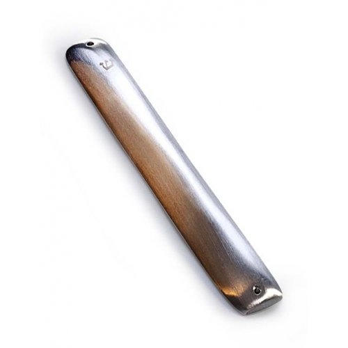 Contemporary Style Aluminum Mezuzah Case, 8 Inches High - Anat Basanta