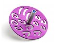 Contemporary Style Hanukkah Dreidel with Hebrew Letters, Purple - Adi Sidler