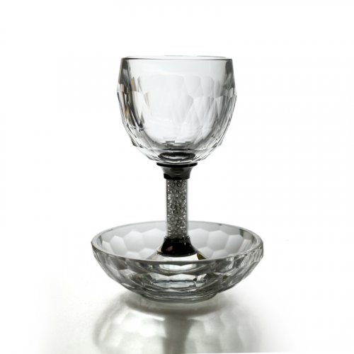 Crystal Kiddush Cup and Tray