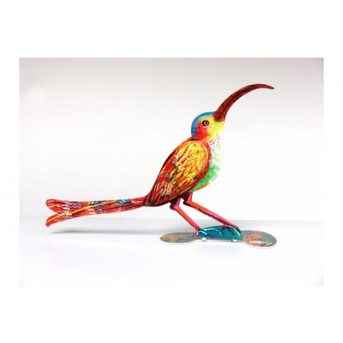 Curious Bird Free Standing Double Sided Steel Sculpture - David Gerstein