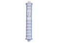 Cylinder Mezuzah Case with Bands, Light Colors at 6 Inches Height - Agayof