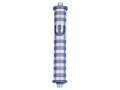 Cylinder Mezuzah Case with Bands, Light Colors at 6 Inches Height - Agayof