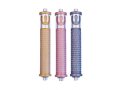 Cylinder Mezuzah Case with Shema Prayer and Shin in Light Colors, 4 Inches - Agayof