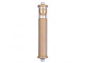 Cylinder Mezuzah Case with Shema Prayer and Shin in Light Colors, 4 Inches - Agayof