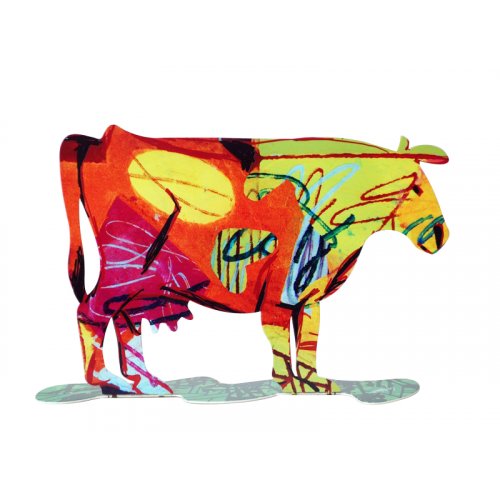 Dora Cow Free Standing Double Sided Steel Sculpture - David Gerstein