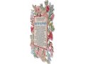 Dorit Judaica Lucite Wall Hanging, Sabbath Candle Blessing - Pink Flowers