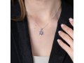 Double Star of David Pendant Necklace, Jerusalem Image on Reverse  Sterling Silver