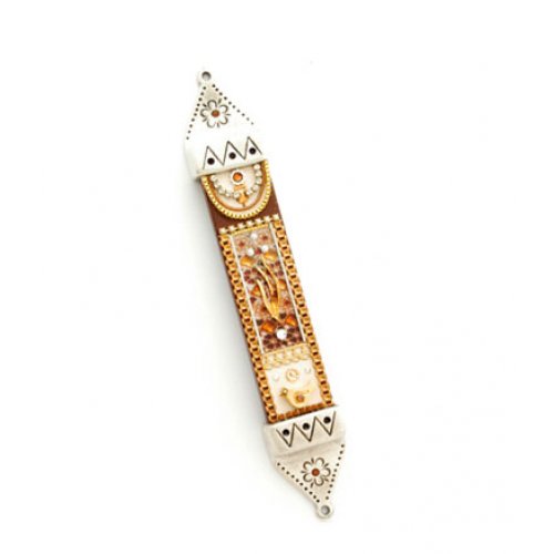 Ester Shahaf Gold Shade Mezuzah Case