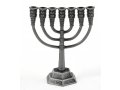 For Decoration, Miniature Seven Branch Menorah - Pewter 2.6 inches Height