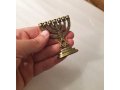 For Decoration, Miniature Seven Branch Menorah with Star of David - Bronze, 2.7 Inches