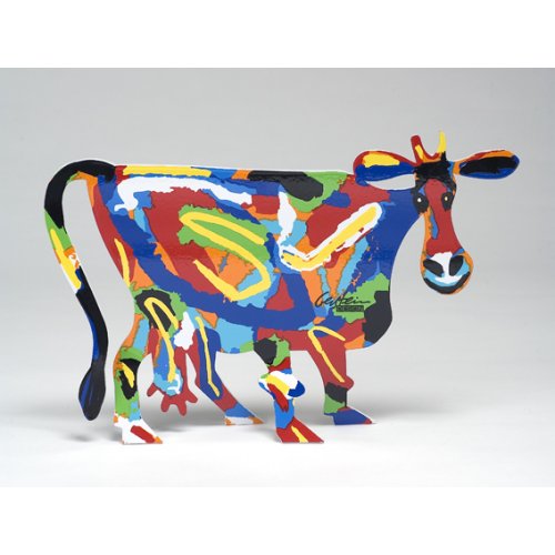 Free Standing Double Sided Sculpture - Margarita Cow by David Gerstein