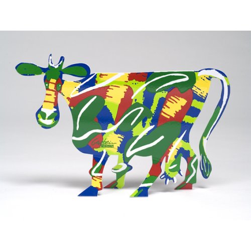 Free Standing Double Sided Sculpture - Margarita Cow by David Gerstein