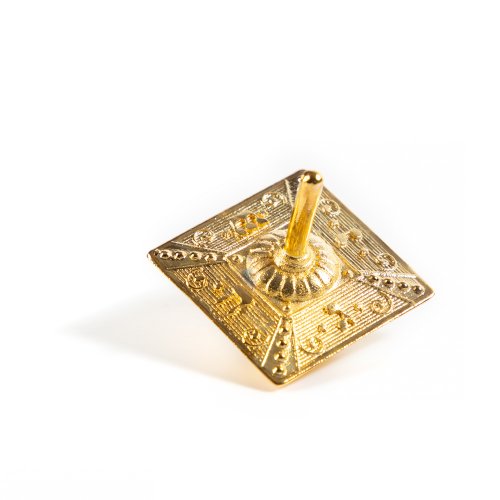 Gilded Brass Hanukkah Dreidel with Four Letters - Replica from Israel Museum