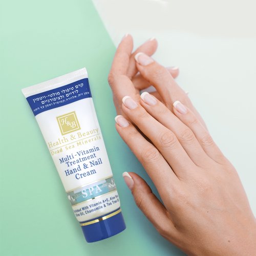 H&B Treatment Cream for Hands and Fingernails with Dead Sea Minerals and Vitamins