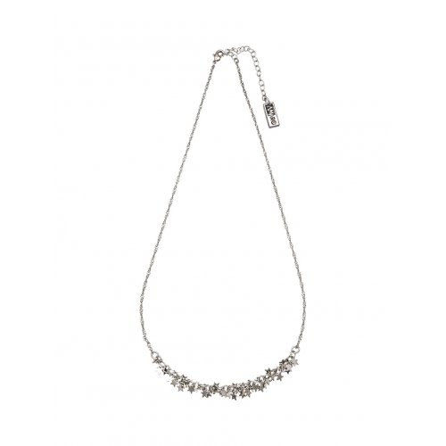 Hand Crafted Silver Plated Necklace with Decorative Stars - Amaro