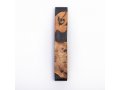 Handmade Mezuzah Case, Natural Olive Wood and Black Epoxy - Eial Ovin