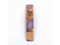 Handmade Mezuzah Case, Natural Olive Wood and Epoxy - Eial Ovin