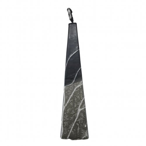 Handmade Pyramid Havdalah Candle, Gray and Black - Galilee Style