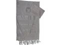 Handwoven White Silk Tallit Set with White Stripes - Gabrieli