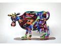 Hulda Cow Free Standing Double Sided Steel Sculpture - David Gerstein