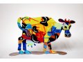 Hulda Cow Free Standing Double Sided Steel Sculpture - David Gerstein