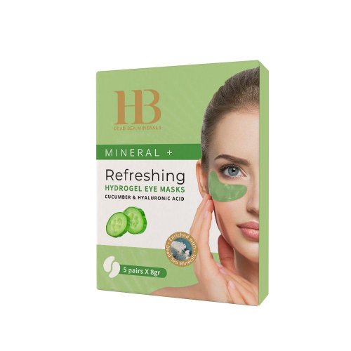 Hydrogel Eye Mask for Firm and Glowing Eye Skin, 5 Sets - H & B Cucumber or Cranberry