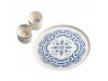 Israel Museum Blue and White Flower Passover Seder Plate