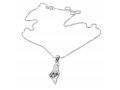 Israel Pendant Necklace, 925 Sterling Silver - Map of Israel with Star of David