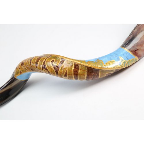 Jerusalem Hand Painted Yemenite Shofar