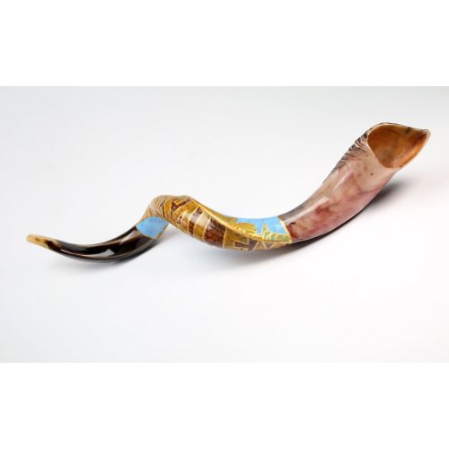 Jerusalem Hand Painted Yemenite Shofar