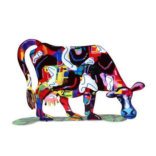 Lola Cow Free Standing Double Sided Steel Sculpture - David Gerstein