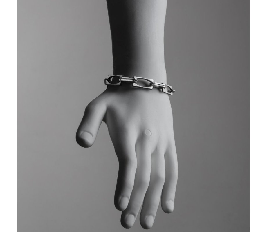 Man's Bracelet with Stainless Steel Links  Adi Sidler