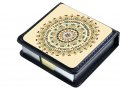 Memo Box with Circular Floral Design and Crystal, English Blessings - Dorit Judaica