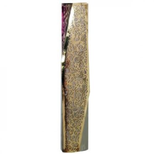 Mezuzah Case, Geometric Design with Pomegranates in Choice of Colors - Yair Emanuel