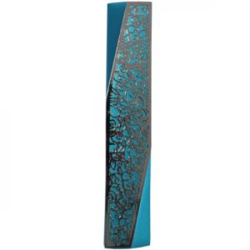 Mezuzah Case, Geometric Design with Pomegranates in Choice of Colors - Yair Emanuel