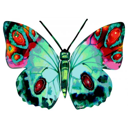 Naomi Butterfly Double Sided Steel Wall Sculpture - David Gerstein