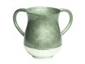 Netilat Yadayim Wash Cup, Silver Circle Design - Aluminum