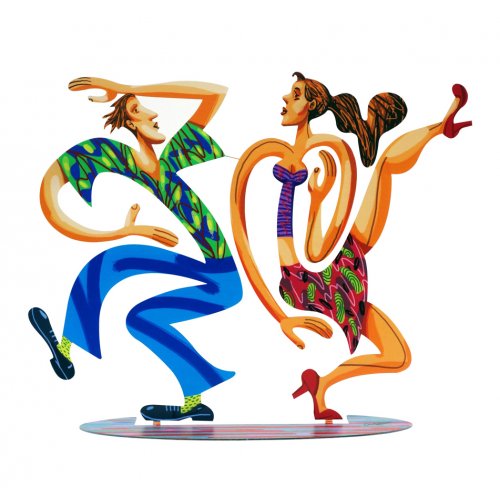 New Swingers Free Standing Double Sided Sculpture Figures - David Gerstein