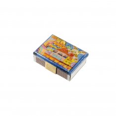 Painted Wood Matchbox Holder - Colorful Jerusalem by Yair Emanuel