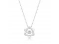 Pendant Necklace with Decorative star of David and Zircons - Stainless Steel